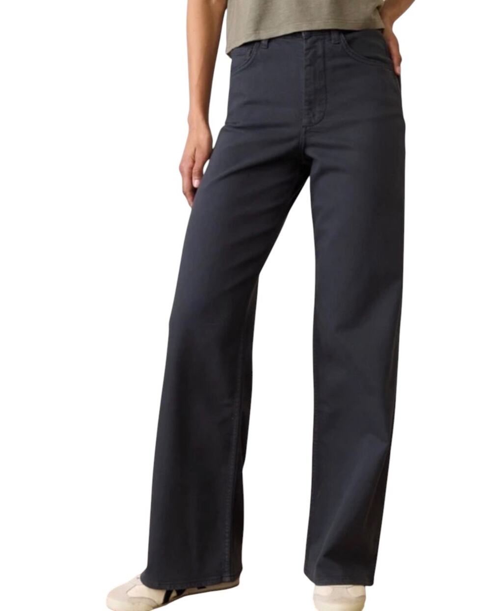 Marine Layer Charlie High Rise Wide Leg Pant Moonless Night Size 12 NWT